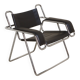 Metal and black leather armchair by Gastone Rinaldi for Thema 80's