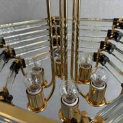 Vintage Bakalowits & Sohne black/gold hexagon chandelier