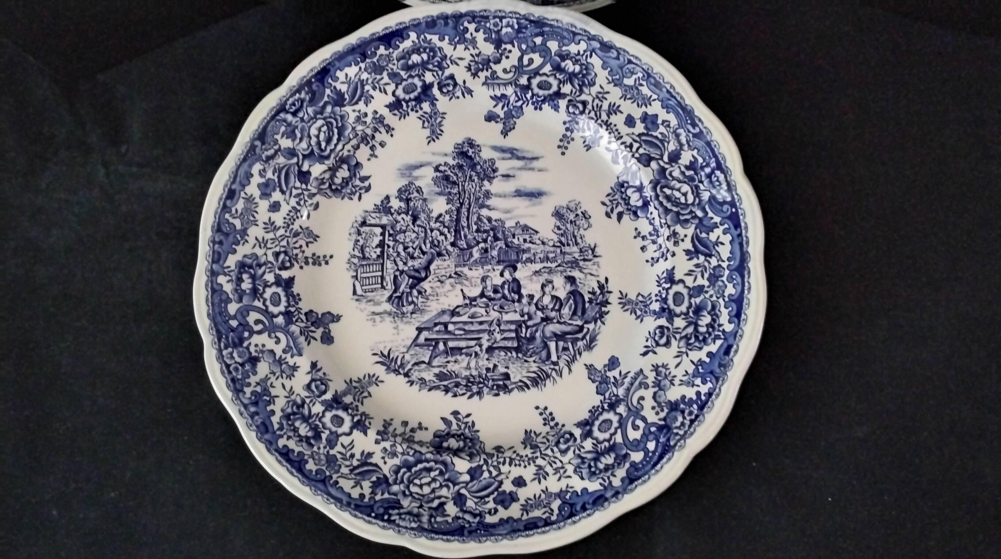 6 Lunéville Tradition Special Grand Feu dinner plates