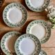 Set of 6 old plates in iron earth, model Murier de Saint Amand
