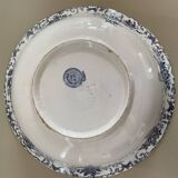 Boulenger blue ironstone salad bowl with Floréal pattern