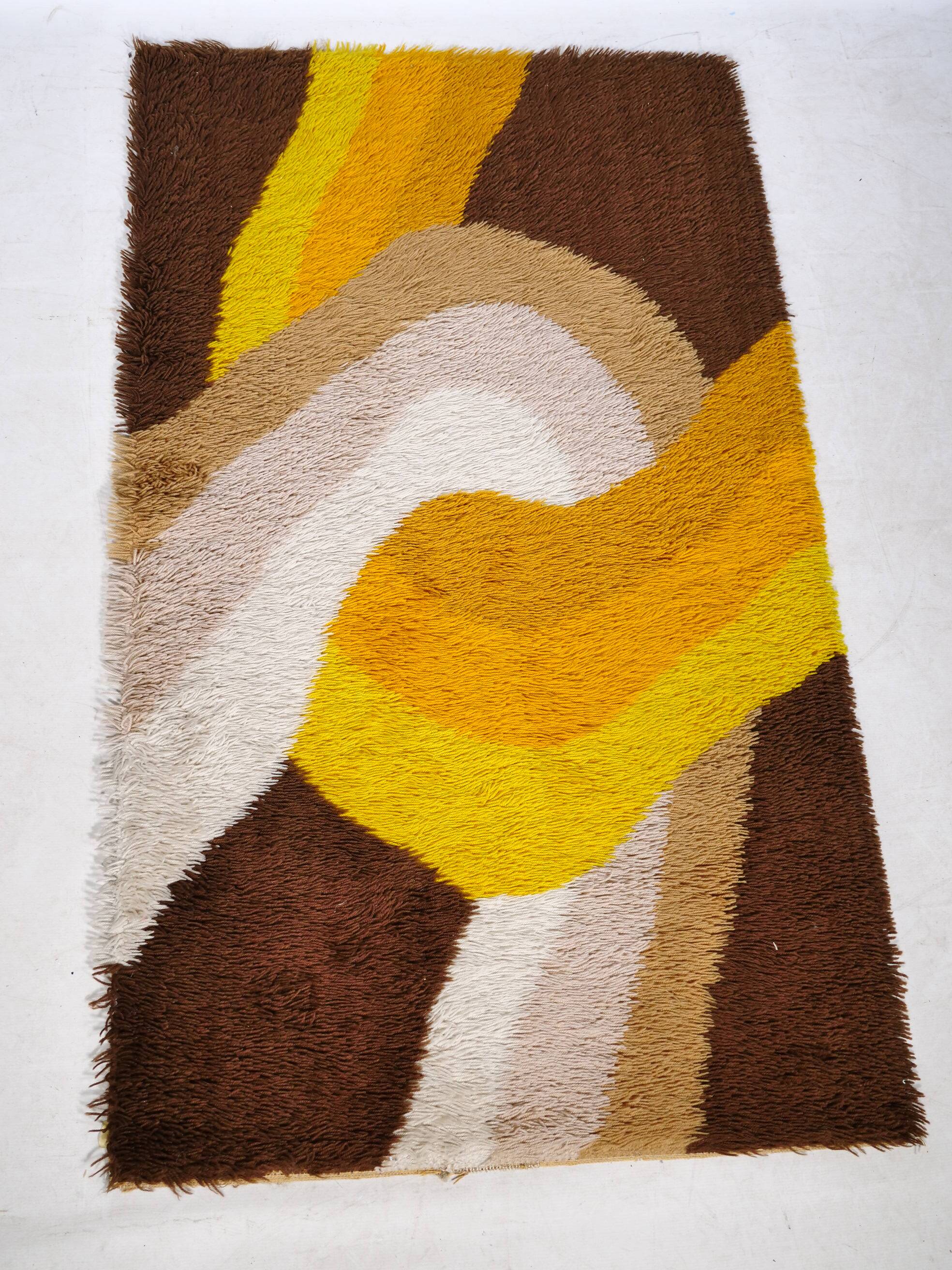 Mid-Century Vintage Space Age Wool Rug by Desso, 1970s