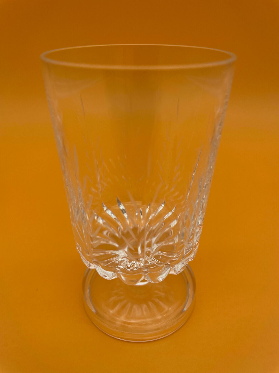 Engraved crystal stemmed glasses