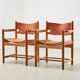 Borge Mogensen Pair of Model 3238 Spanish Dining Chairs for Fredericia 1964