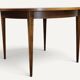 Round extendable dining table in teak – 1960s