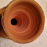 Terracotta vase covered with cork from the 70s