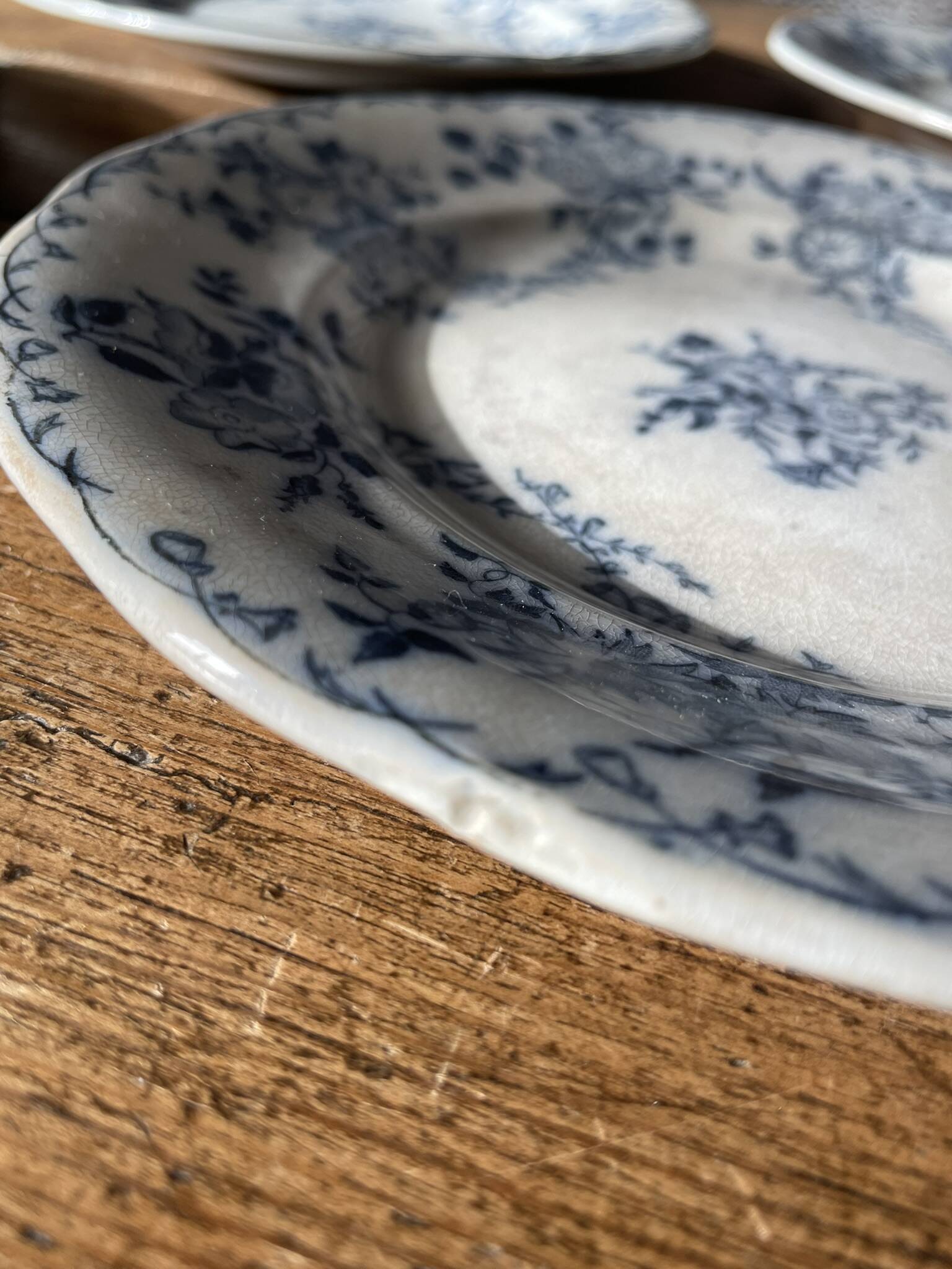Lot de 4 assiettes plates Bertha Sarreguemines