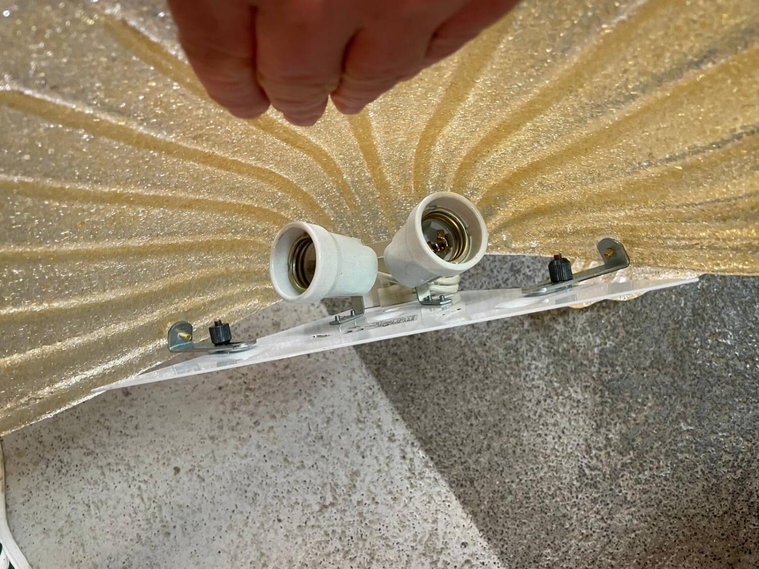 Pair of Murano glass wall lights