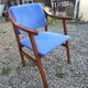 Scandinavian style armchair + velvet footrest
