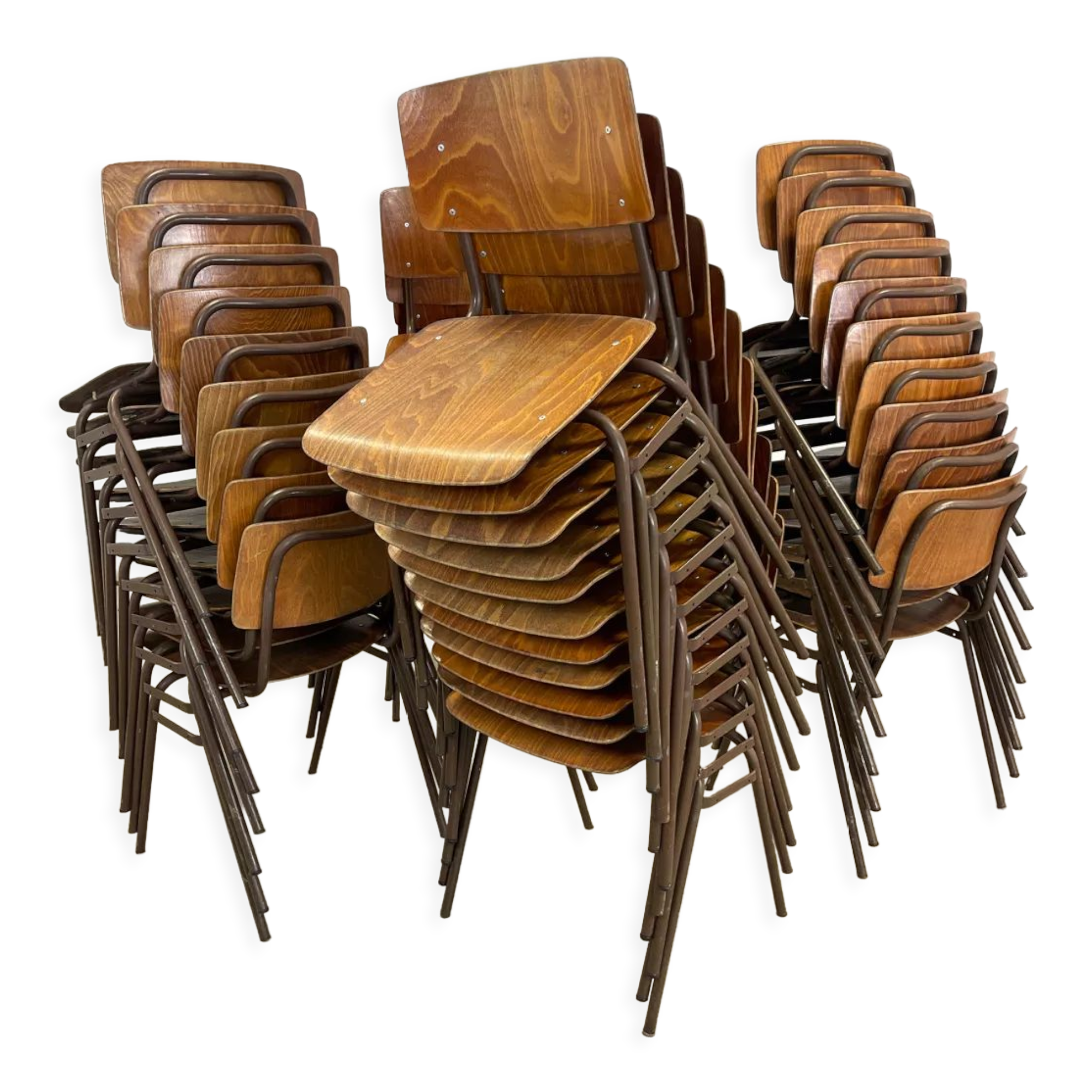 Set of 39 Marko school chairs, 70s, Netherlands