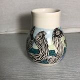 Ancient Ceramics Beige Drawing Zebra MEROSE 98 Signed Vintage