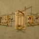 Old miniature doll table furniture and 2 folding garden furniture chairs