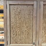 Old hardware cabinet in pitch pine - Early 20th century - Sandblasted