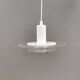 Small Space Age hanging lamp made of plexiglass. Denmark 1980s