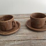 Série de 2 tasses à café en grès