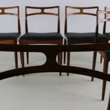 Sixties Danish design rosewood dining chairs by cabinetmaker Johannes Ander