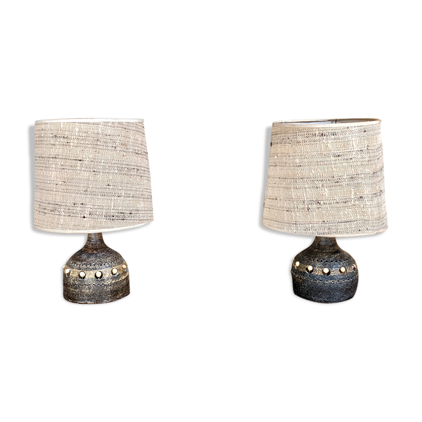 Set of two ceramic lamps by Georges Pelletier