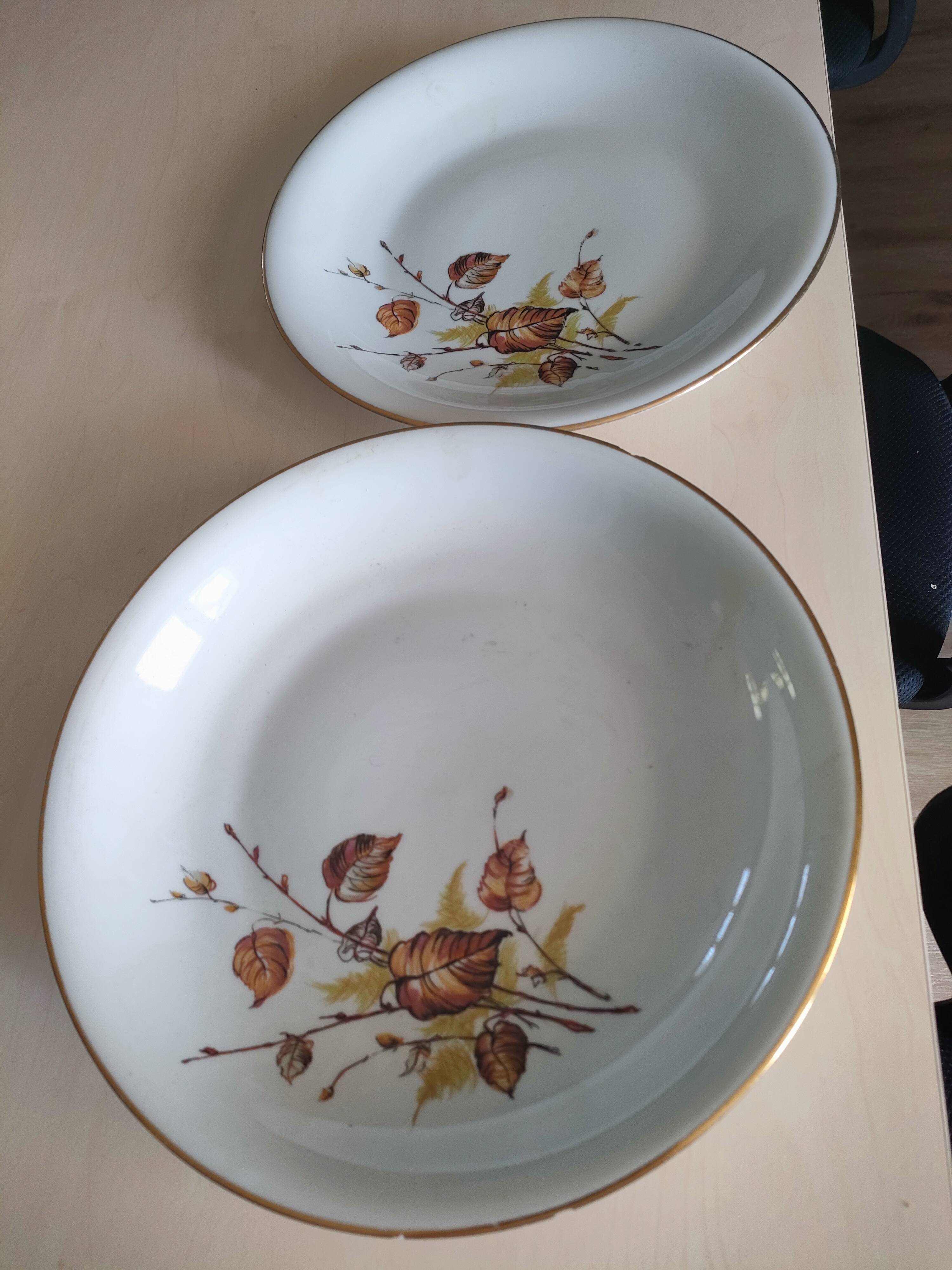 Assiettes creuses porcelaine de Vierzon