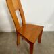 Set of 6 solid elm chairs 70s vintage Seltz design