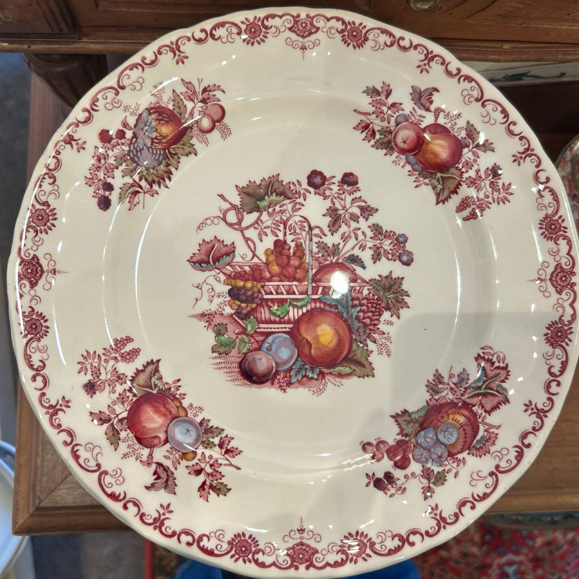 Mason's fruit basket plate England