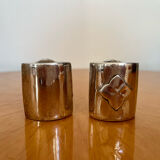Vintage silver metal salt and pepper shaker