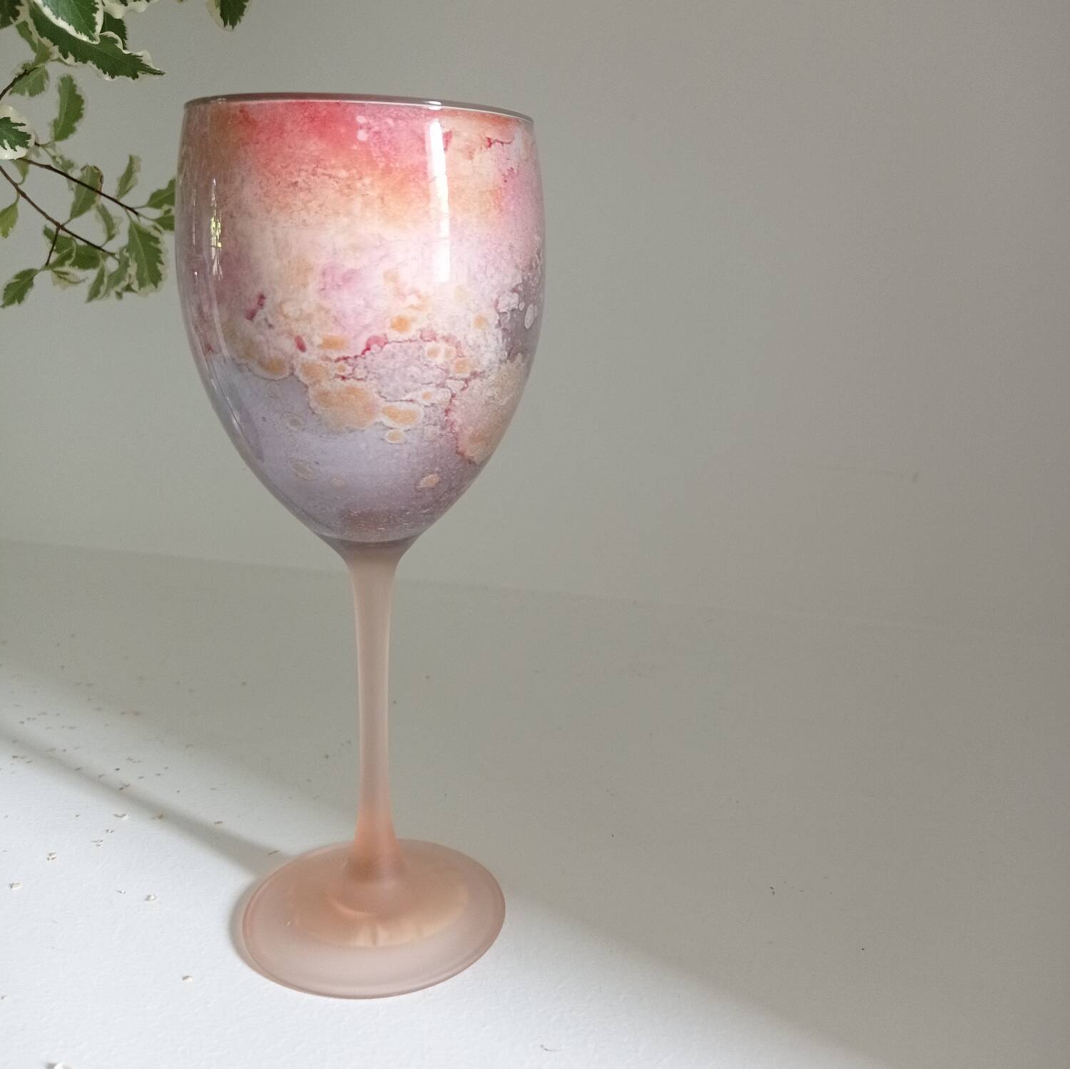 Decorated glass by the artist Jean Noël Bouillet