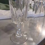 5 antique crystal flutes
