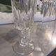 5 antique crystal flutes