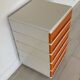 Desserte Flair plastique orange et blanc
