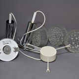 Lustre waterfall 3 glass and chrome suspensions