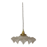 Vintage frosted glass pendant light