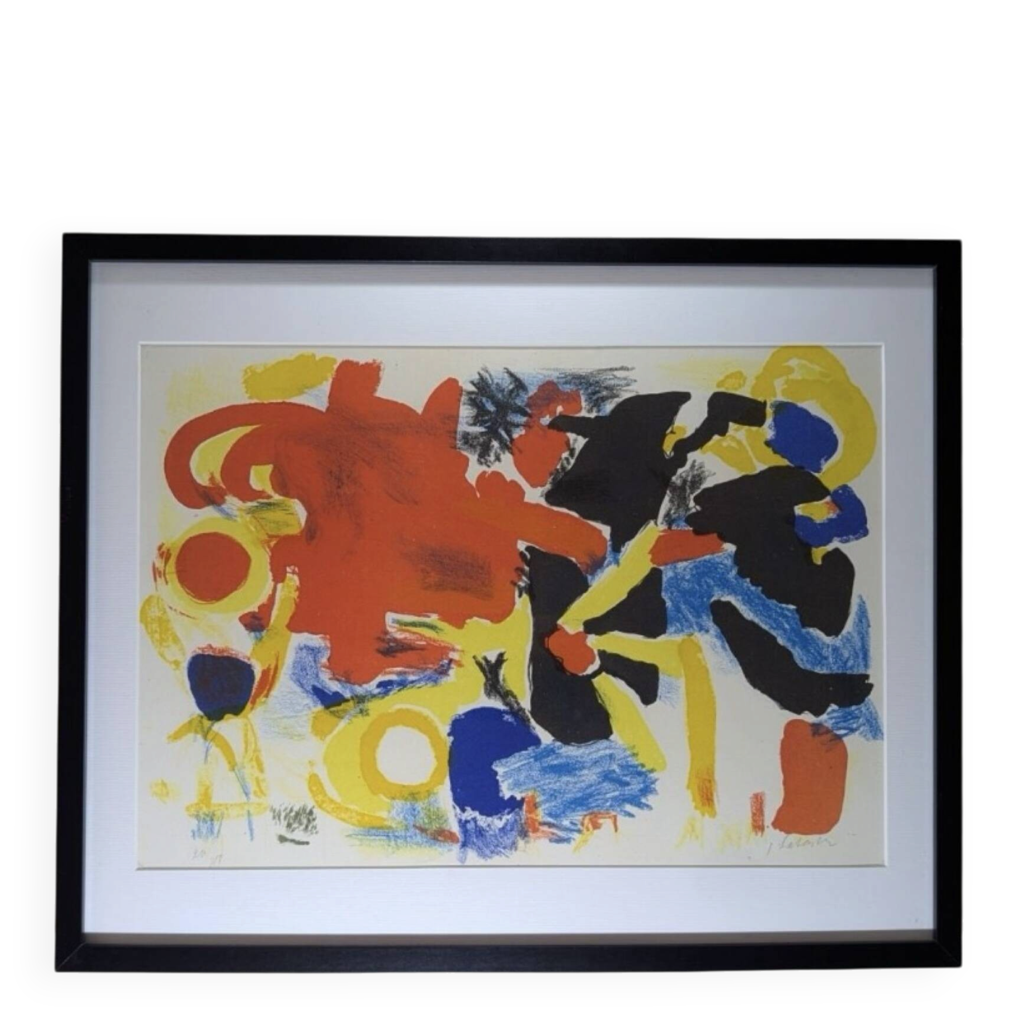Numbered lithograph 19/20 and signed by Ger Lataster - Circa 1956