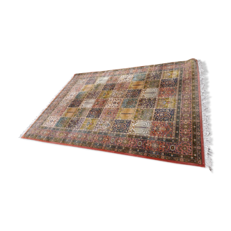 Oriental pattern rugs in virgin wool salmon background, 285x195 cm