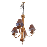Lustre Art Déco en Bronze estampillé Petitot