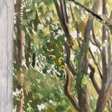 Aquarelle paysage vintage