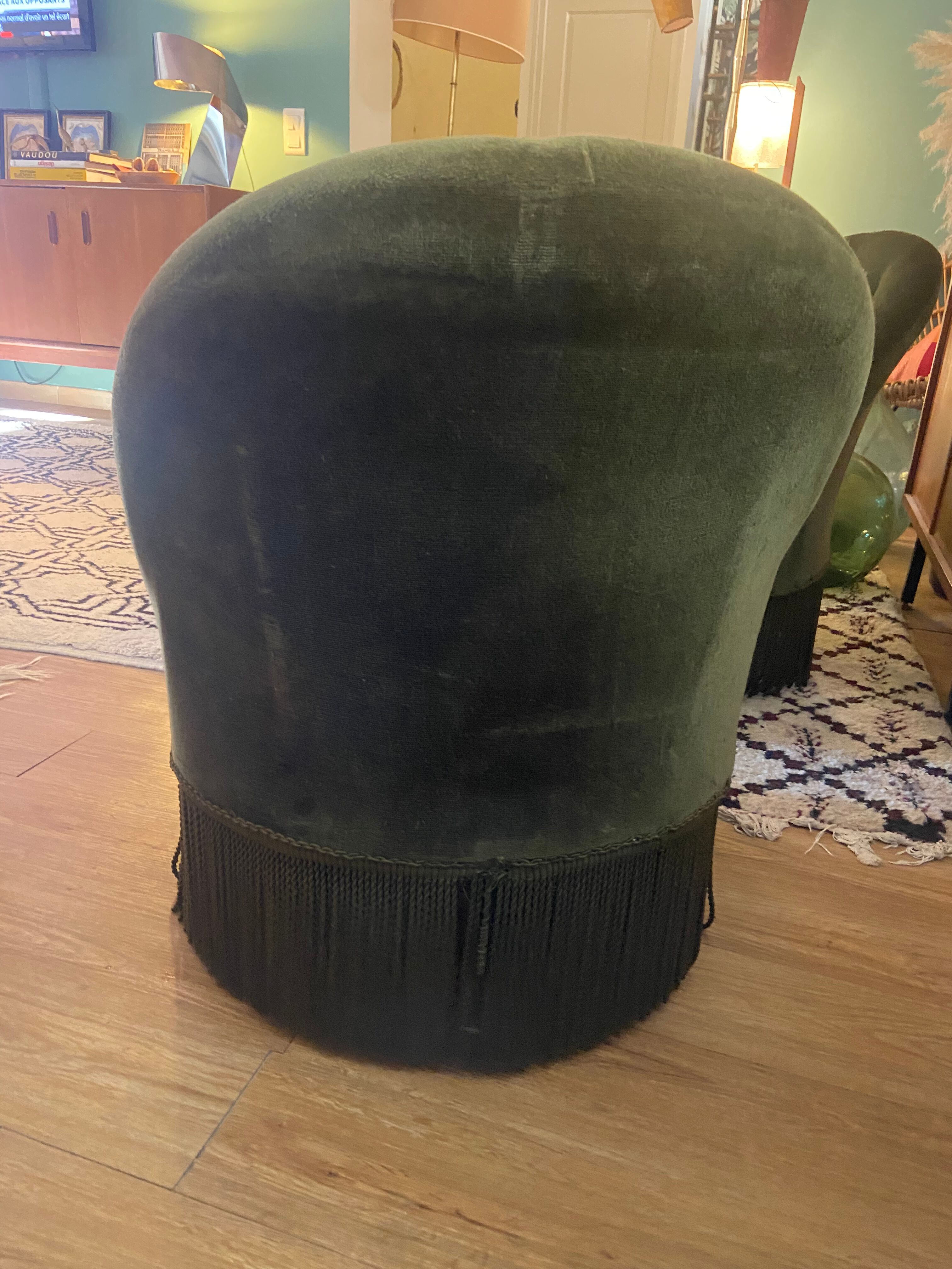 Pair of vintage toad armchairs