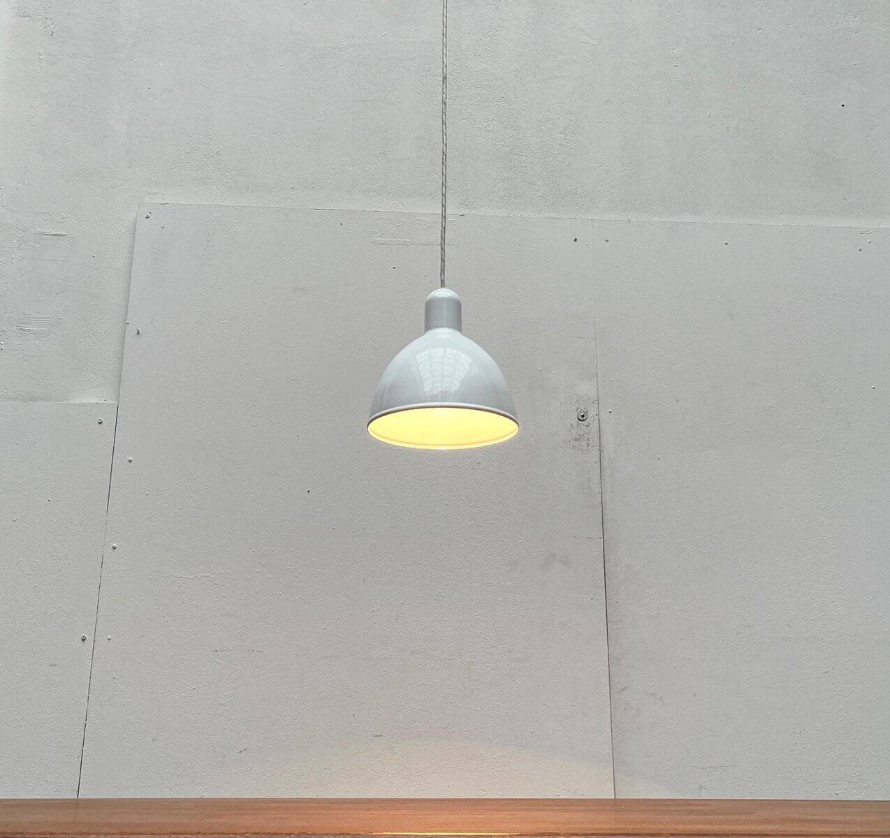 Vintage Danish enamelled pendant lamp model ES by Edgar Schlaefle for Louis Poulsen, 1980s.