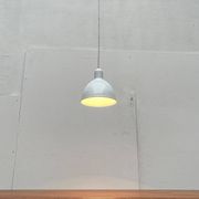 Vintage Danish enamelled pendant lamp model ES by Edgar Schlaefle for Louis Poulsen, 1980s.