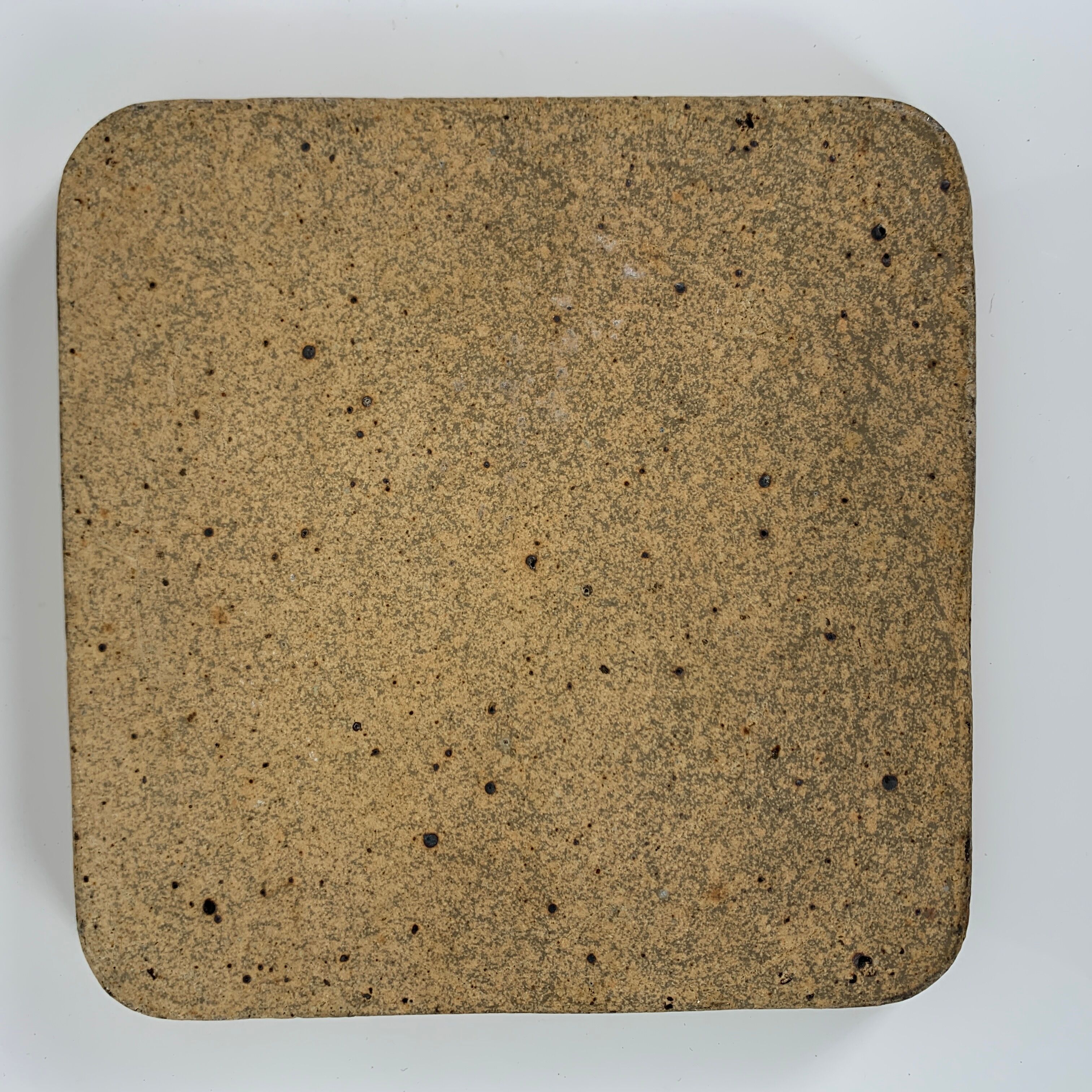 Lot of 5 square plates gres pyrite Pierre Digan La Borne