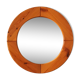Round mirror in solid pine, 1979
