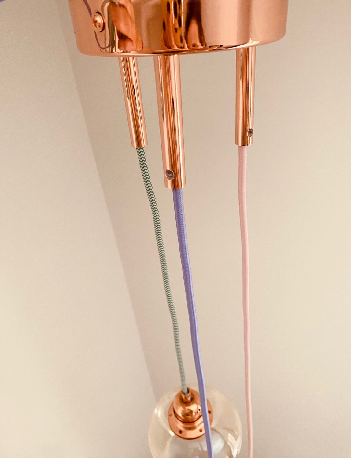 Pastel waterfall pendant light