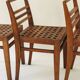 3 chairs model 103 with lattice seats by René Gabriel