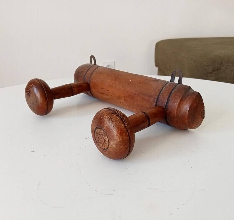 Antique folk art wall coat rack