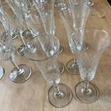 Set of 37 crystal glasses from the 50s
