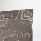 Plaque murale en relief brutaliste en fibre de verre, années 1960