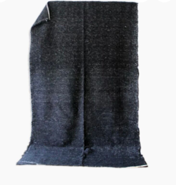 Tapis tissé main - noir uni - 2 x 3 m