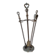 Bronze fireplace set