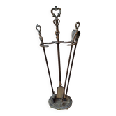 Bronze fireplace set