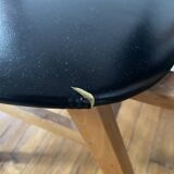 Chair with compass legs in solid wood