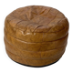 Round leather pouf De Sede from the 1970s.
